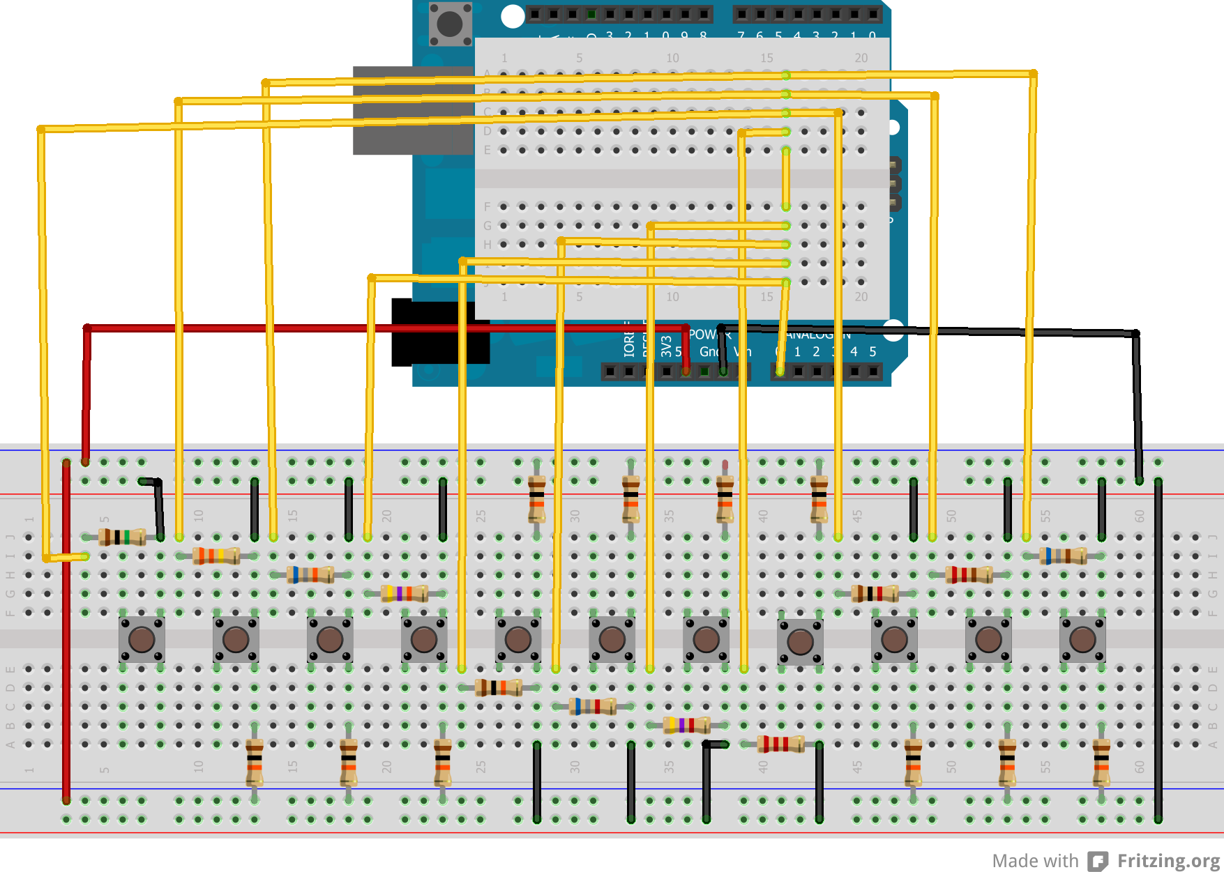Varios botones en 1 pin