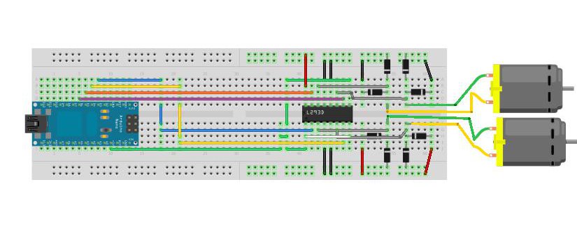 circuito en la protoboar