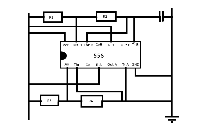 configuracion Astable del 555